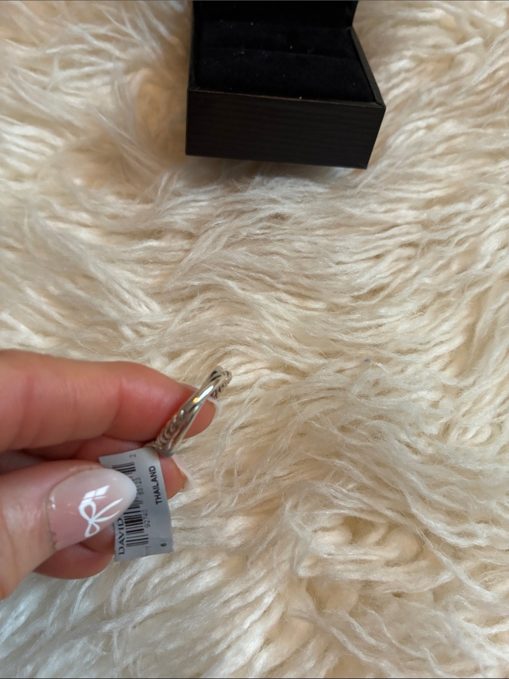 NWT David Yurman Petite X Two-Tone Cable Ring - Picture 4 of 6